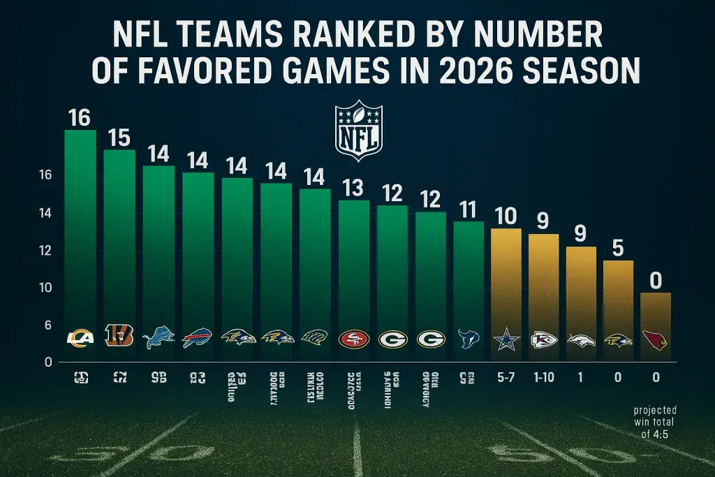 2026 NFL Odds: Ranking All 32 Teams By Games They’re Favored In