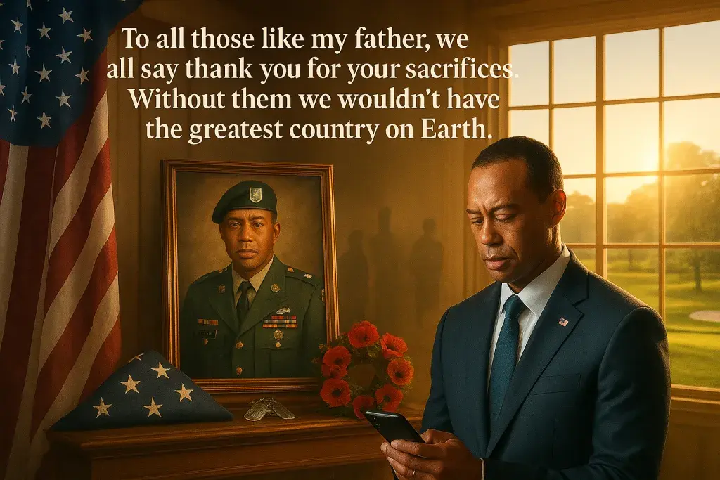 Tiger Woods posts Memorial Day tribute to veterans and father