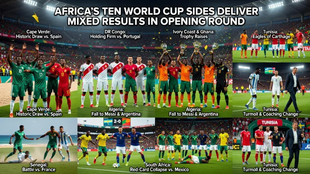 Africa's Ten World Cup Sides Deliver Mixed Results in Opening Round