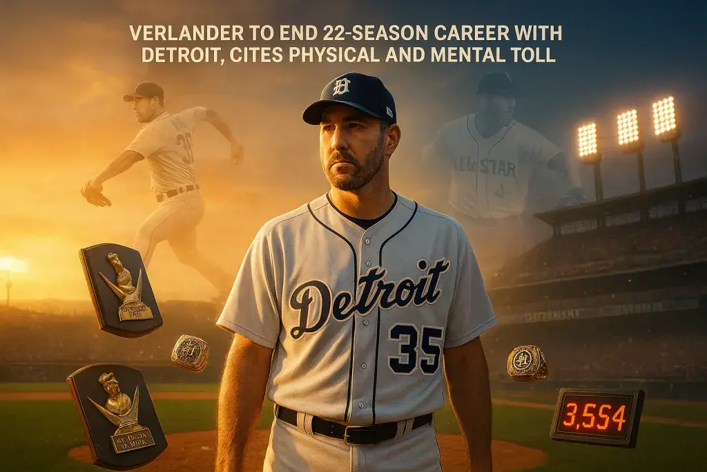 Verlander to End 22-Season Career With Detroit, Cites Physical and Mental Toll