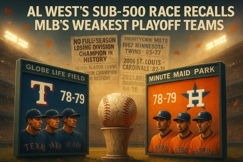 AL West's Sub-.500 Race Recalls MLB's Weakest Playoff Teams