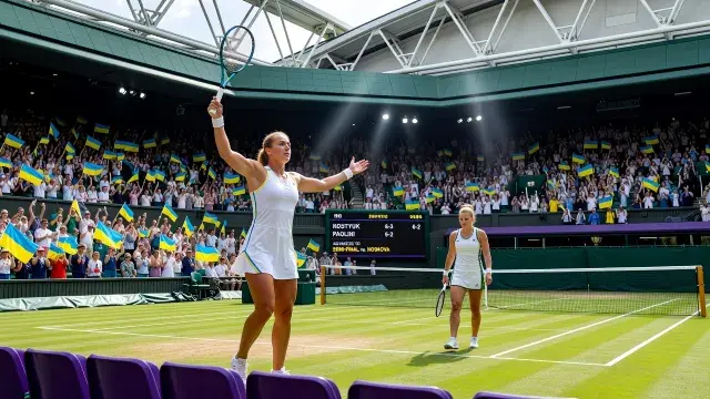 Kostyuk Reaches First Wimbledon Semi-Final With Dominant Win Over Paolini